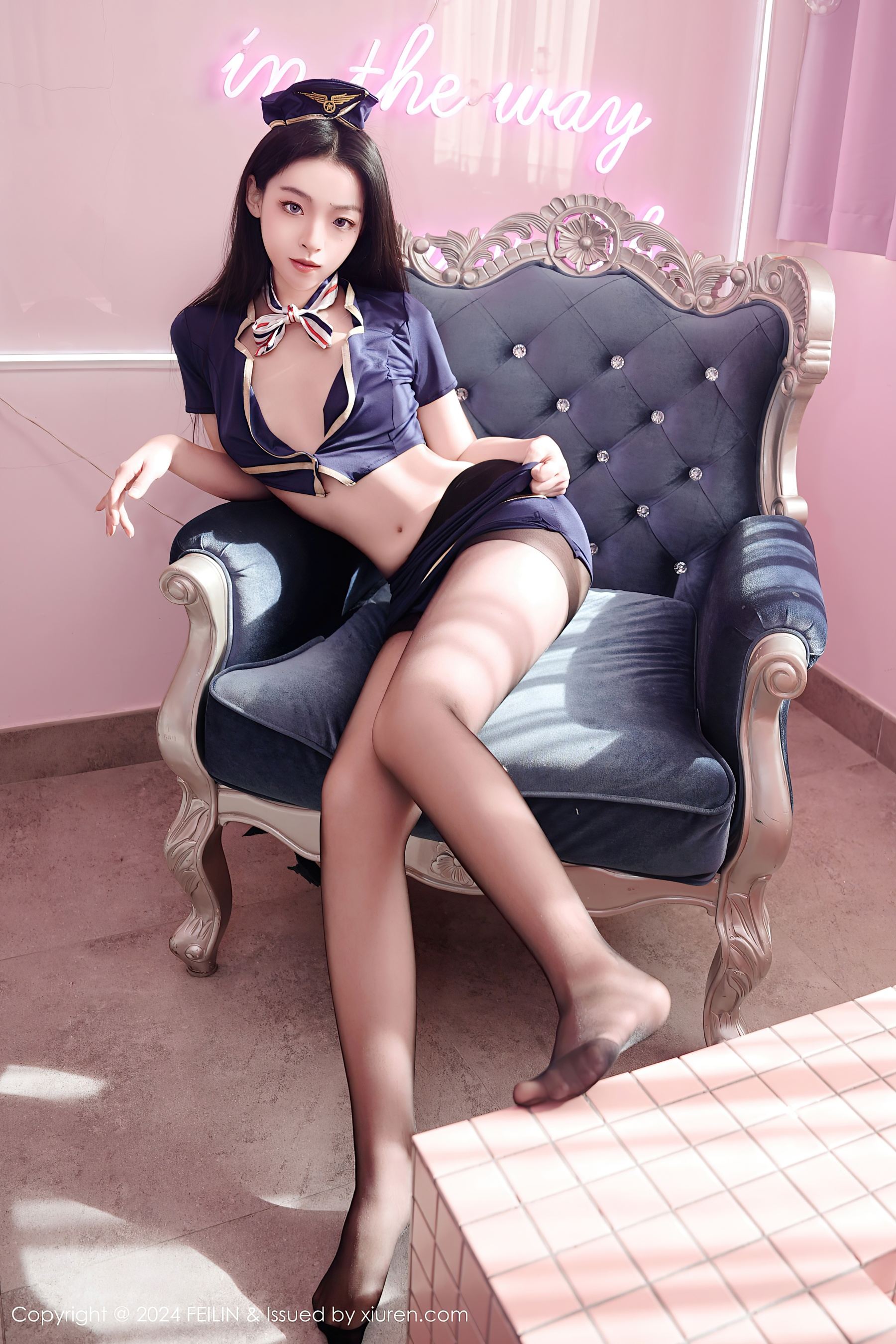 图片[3]-[FEILIN嗲囡囡] VOL.494 芝樱 美腿黑丝-看套图