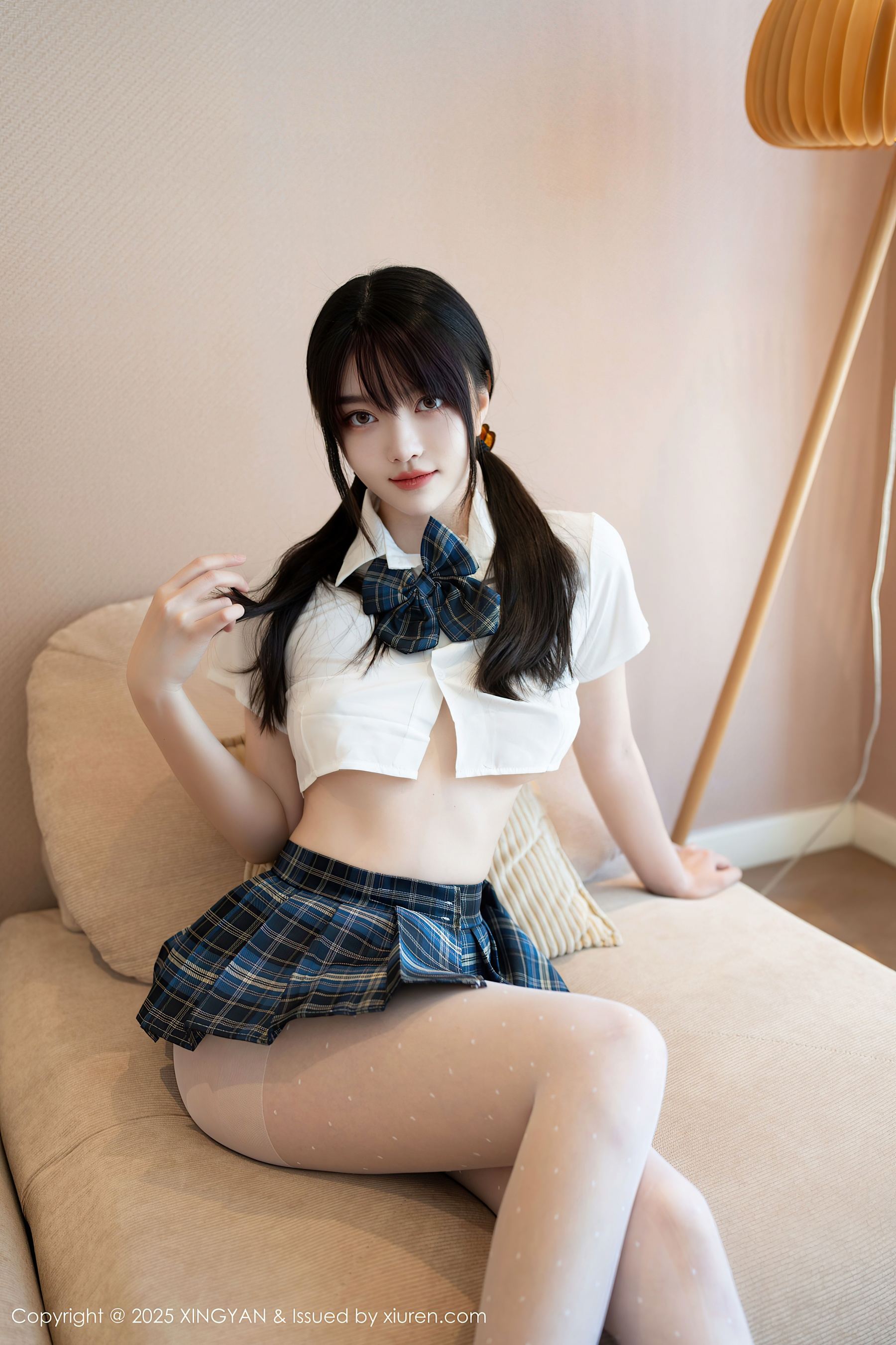 图片[4]-[XINGYAN星颜社] VOL.332 白露lulu JK制服-看套图