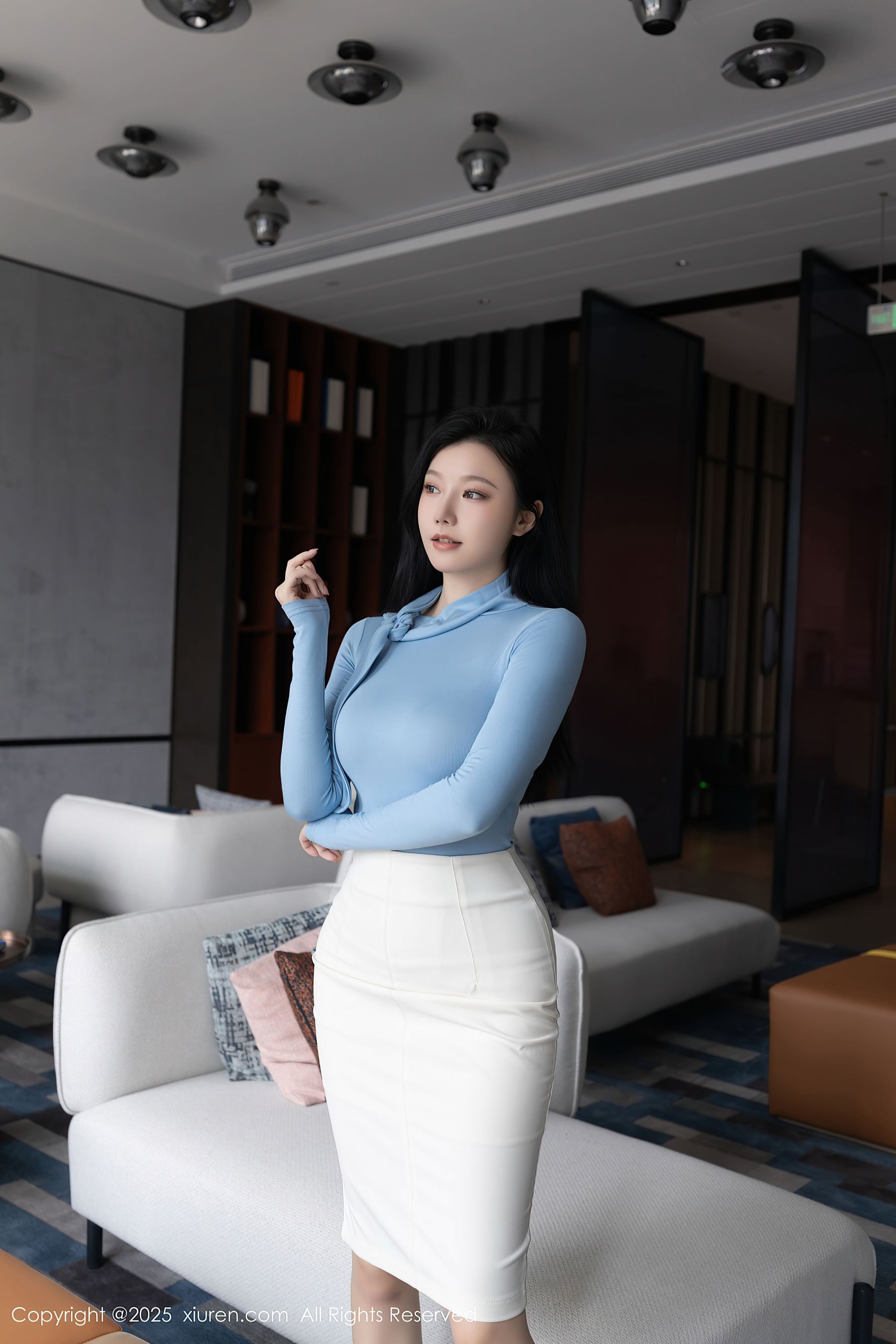 图片[3]-[XiuRen秀人网] No.10424 安然anran 性感蓝色-看套图