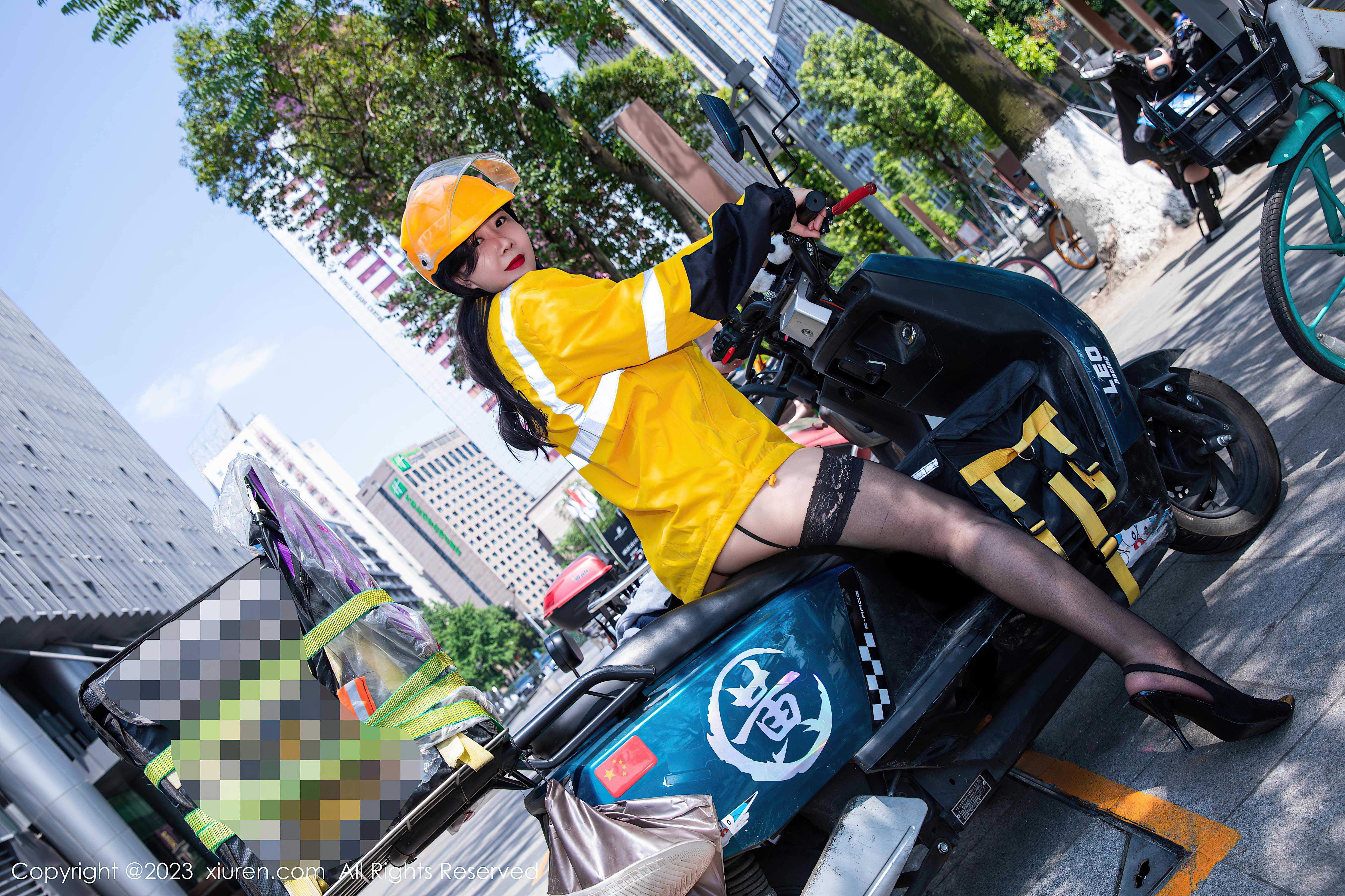 [XiuRen秀人网]2023.07.18 NO.7093 美团女外卖员 王婉悠Queen 黑色蕾丝内衣加黑丝美腿性感私房写真集Xiuren秀人写真高清美女套图写真下载-看套图看套图